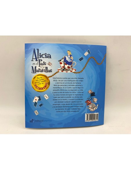 ALICIA EN EL PAIS DE LA MARAVILLAS CON PICTOGRAMAS.